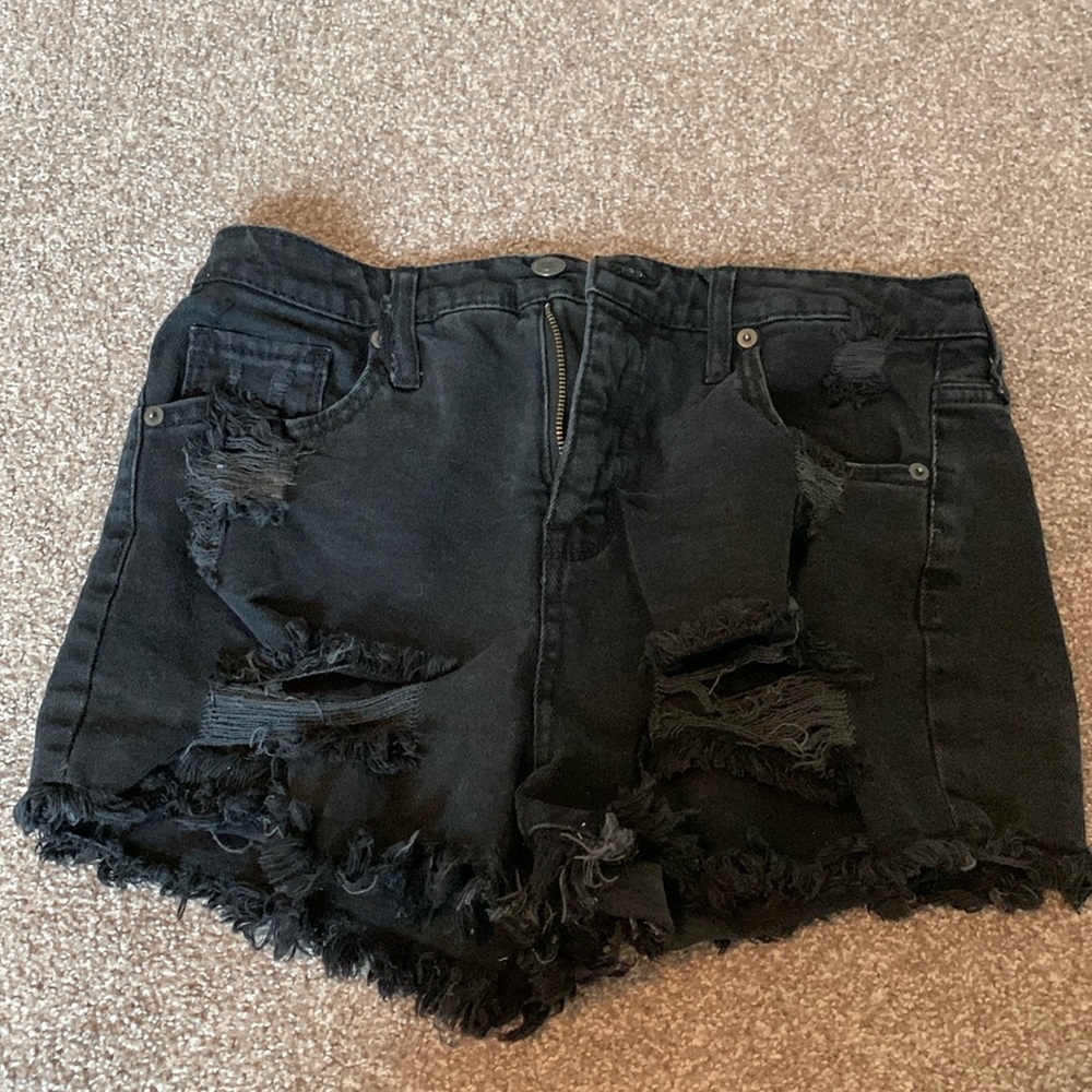Black shorts size 8